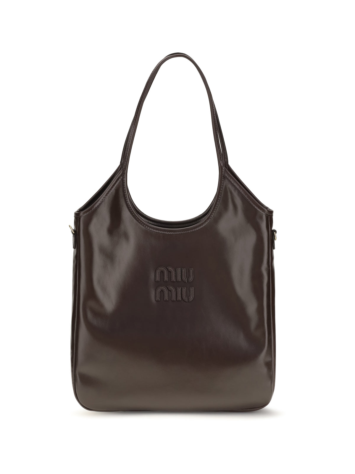 Miu Miu Ivy leather Shoulder Bag - Moro