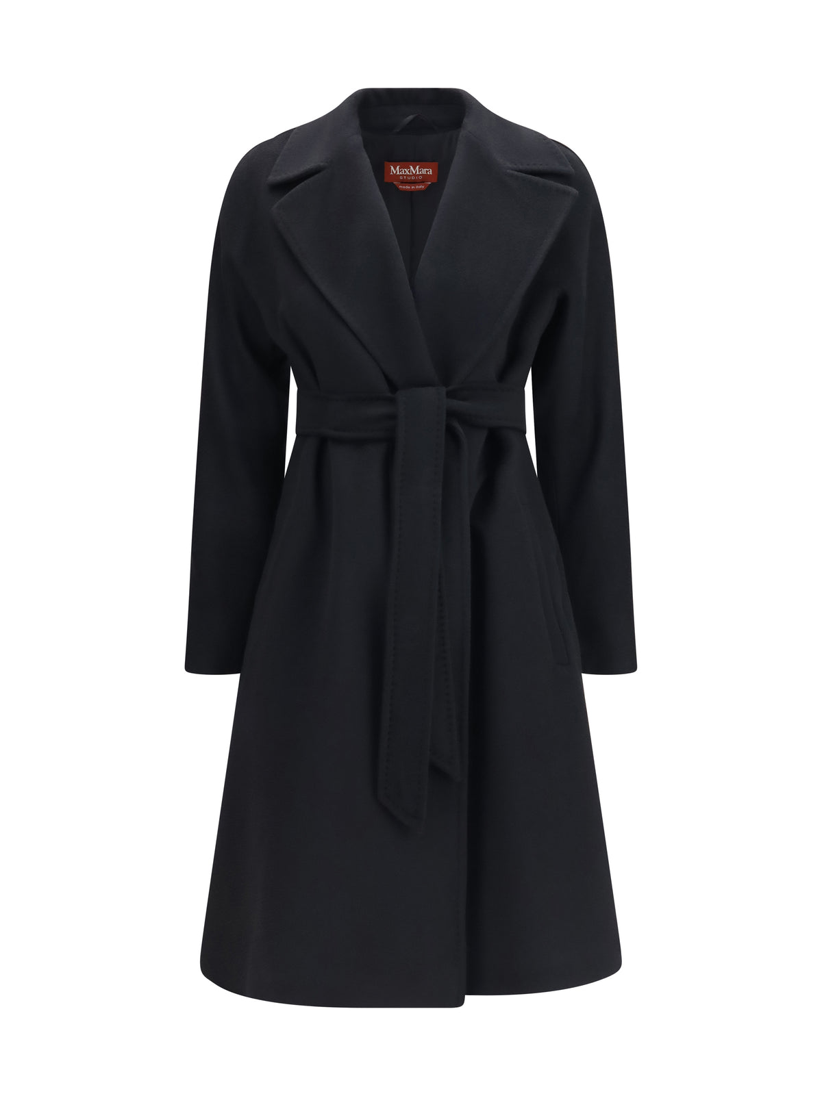 Max Mara Studio Ravenna Coat in virgin wool - Black
