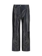 Magda Butrym Straight-leg leather Pants - Black