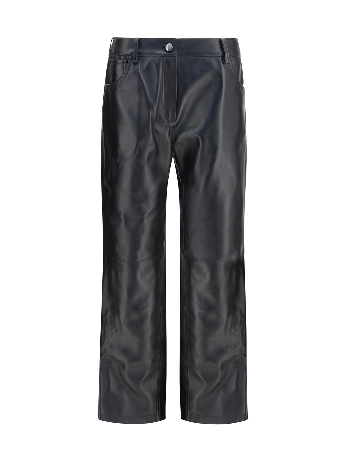 Magda Butrym Straight-leg leather Pants - Black