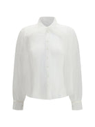 Forte_forte Tulle Shirt with sash - Diamond