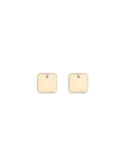 Self-Portrait Square Enamel Earrings - Gold