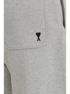 Ami Paris Ami de Cœur cotton Sweatpants - Gris Cendre Chine/Noir