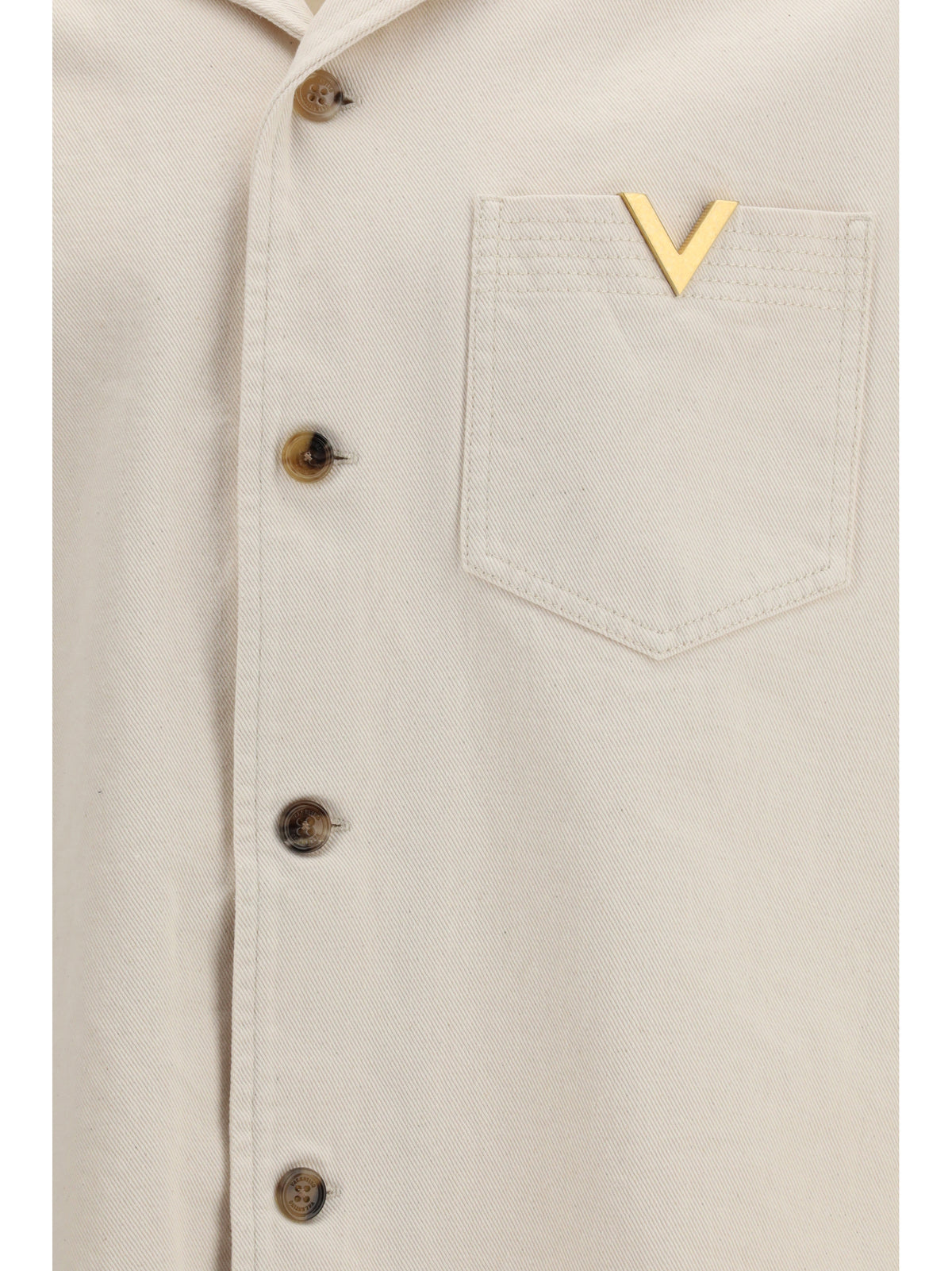 Valentino Signature Vlogo Bowling Shirt - Ivory