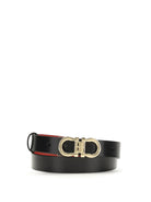 Ferragamo Adjustable and reversible Gancini Belt - Black