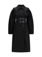 Ganni Belted double-breasted Coat - Black