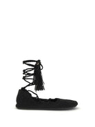 Alanui The Sound Of The Sea lace-up Ballerinas - Black Black