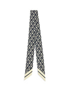 Valentino Garavani Twill Tout La V Scarf - Ivory/Blue Navy