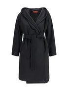 Max Mara Studio Wool drap Newmang Coat - Black