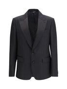 Dolce & Gabbana Striped peak-lapel Blazer - Black