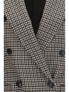 Max Mara Eccelso double-breasted Blazer - Dis.Pied De Poule Black/Khaki/Blush