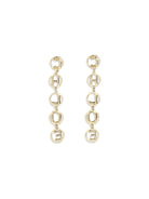 Chloé Script drop Earrings - Vintage Gold