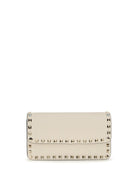 Valentino Garavani Rockstud Chain Wallet - Light Ivory