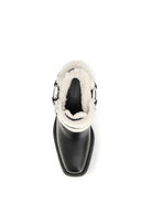 Rabanne Shearling trim biker ankle Boots - Black