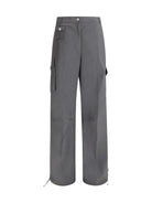 Ganni Stretch cotton cargo Pants - Quiet Shade