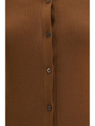 Prada Ribbed wool Cardigan - Tobacco