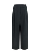 Giorgio Armani High-waisted wide-leg tailored Pants - Swamp