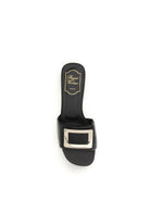 Roger Vivier Leather slide Sandals - Black