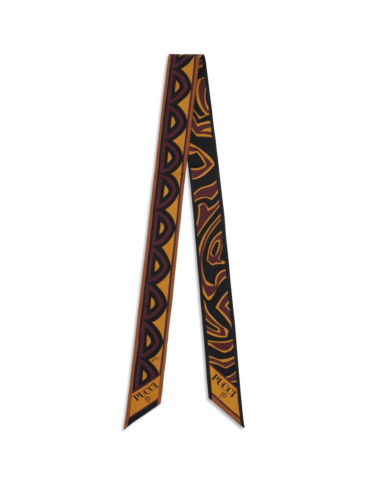 Pucci Silk Twill Scarf - Burgundy Gold