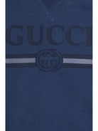 Gucci Cotton Hooded Sweatshirt with print for Boy - Brilliant Petroleum