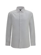 Giorgio Armani Shirt in soft cotton with French collar - Optical White
