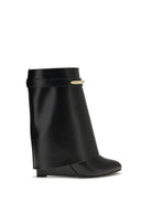 Givenchy Leather Shark Ankle Boots - Black