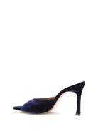 Amina Muaddi Alexa velvet Sandals - Midnight Blue Velvet