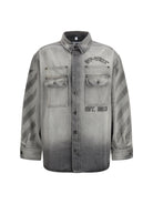 Off-White Diag Military Overshirt in denim - Sun-Faded Grey
