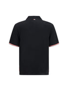 Thom Browne RWB striped short-sleeve Polo - Black