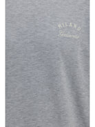 GCDS Crewneck Sweatshirt with back logo - Vapor Grey/Pink