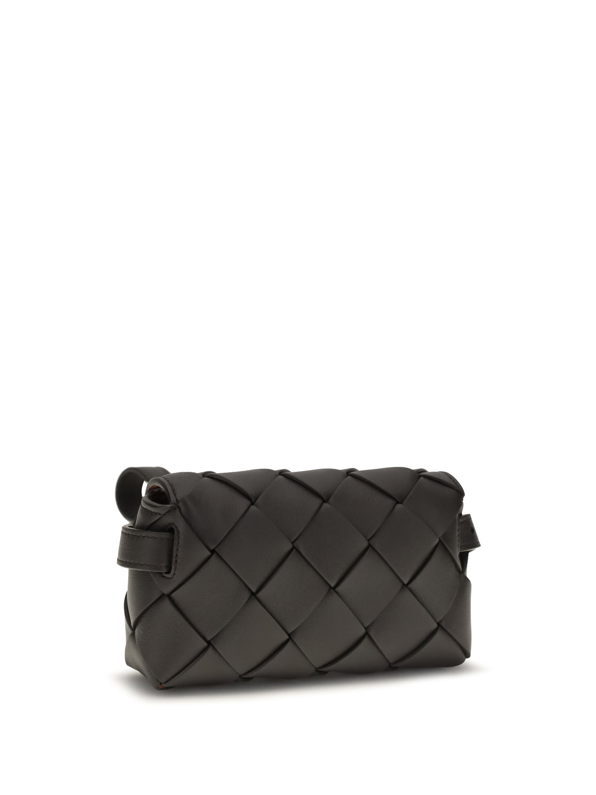 Bottega Veneta Leather Fanny Pack - Espresso-Silver