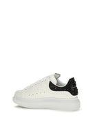 Alexander McQueen Oversized Sneakers with suede heel and crystal details - Sand