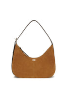 Ganni Suede vegan Shoulder Bag - Caramel Café