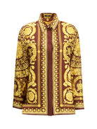 Versace Printed silk Shirt - Burgundy/Gold