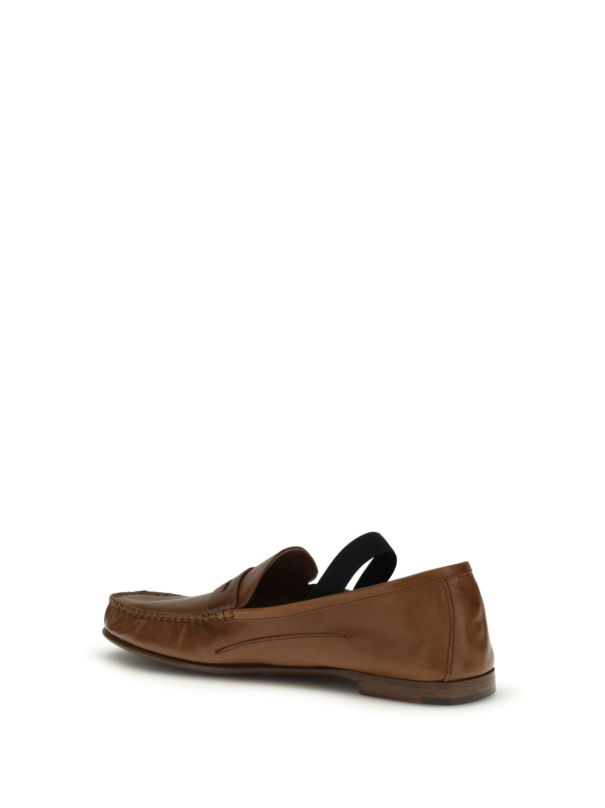 Versace Leather Loafers - Rovere/Gold