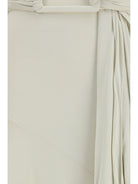 Alaïa Belted jersey Dress - Blanc Creme