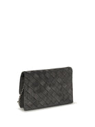 Bottega Veneta Andiamo suede Shoulder Bag - Obsidian Grey-Silver
