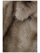 Max Mara Sportmax Quantum short faux fur Jacket - Grey Striped Grey Midium