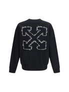 Off-White Script Arrow crewneck Sweatshirt - Black