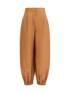 Fendi Cotton and linen balloon Pants - Wood-26