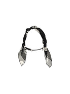 Alexander McQueen Double-wrap Skull Scarf Bracelet - Black/White/Silver
