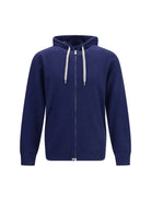 Brunello Cucinelli Cashmere zip up Hoodie - Dark Blue