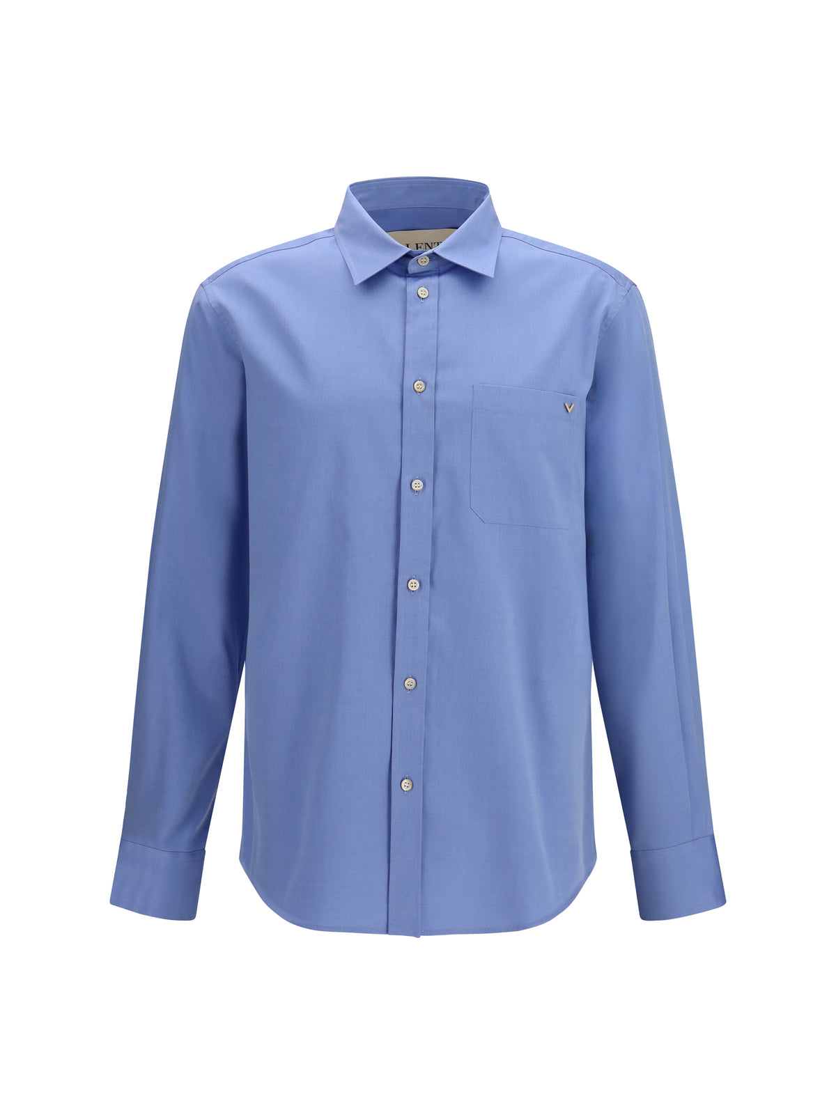 Valentino Lightweight cotton Shirt with VGold - Cloudless Sky