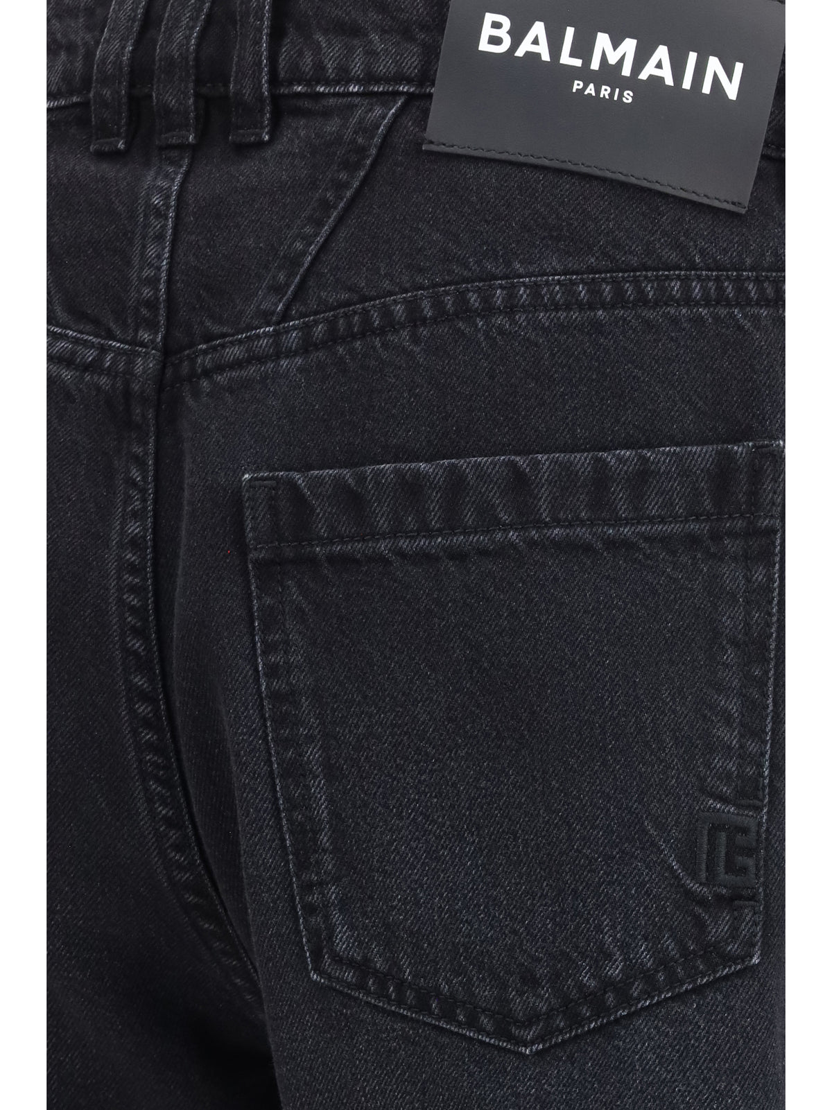 Balmain Straight-leg denim Jeans - Noir Délavé