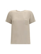Max Mara Pagano silk T-shirt - Roccia