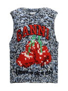 Ganni Wool cherry Vest - Glacier Lake