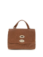 Zanellato Postina Officina suede Top Handle Bag - Brown Valle Del Casentino