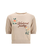 Weekend Max Mara Cotton knit Sweater with embroidery - Multi