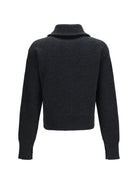 Lemaire Wool zip Cardigan - Ash Melange