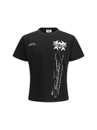GCDS History print cotton T-shirt - Black/White